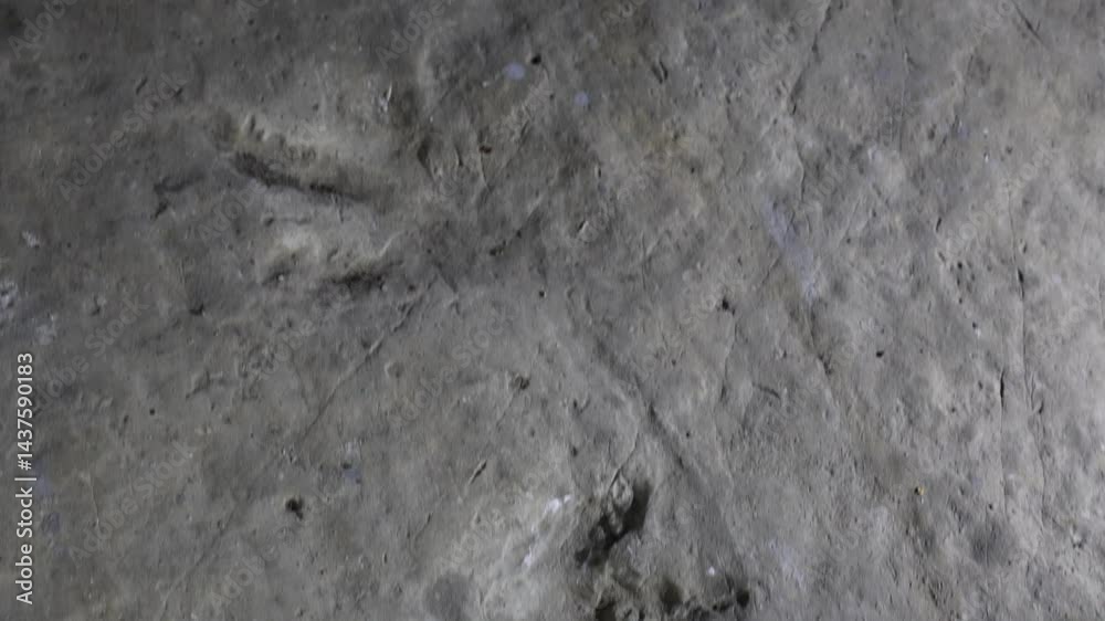 Fossilized dinosaur tracks in Georgia sataplia Fossilized dinosaur tracks in Georgia sataplia