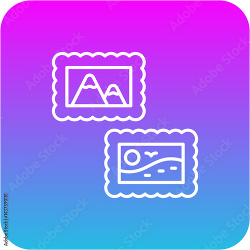 Stamp collecting Icon