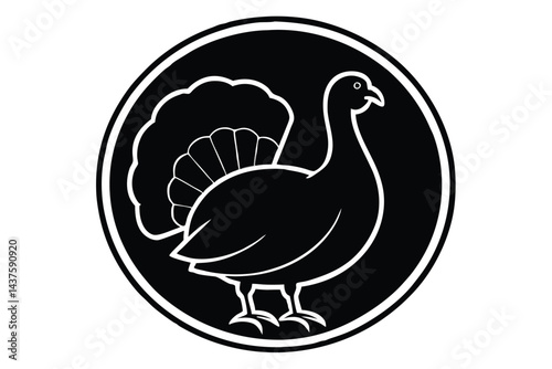  turkey silhouette vector illustration. 
