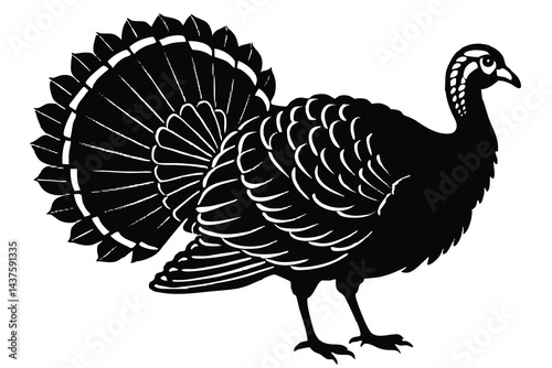  turkey silhouette vector illustration. 