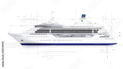 Luxury Cruise Ship Design Blueprint: A Vision of Elegant Maritime Travel