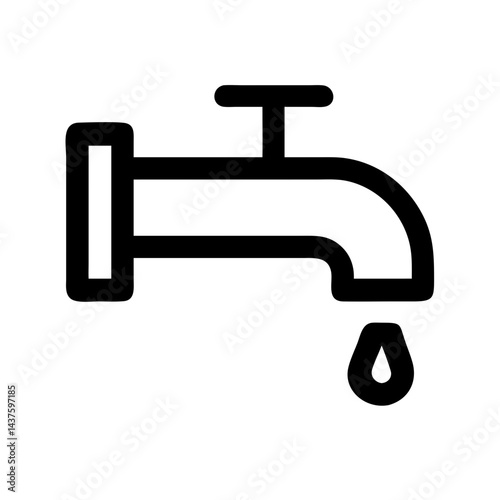 Water tap icon, simple design, for websites and apps