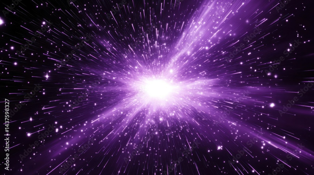 Fototapeta premium Cosmic explosion, radiant energy