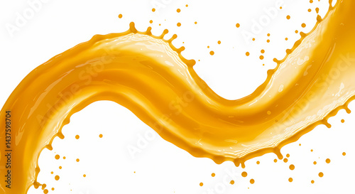 Orange Juice Splash Fresh Juice Flowing Background Image