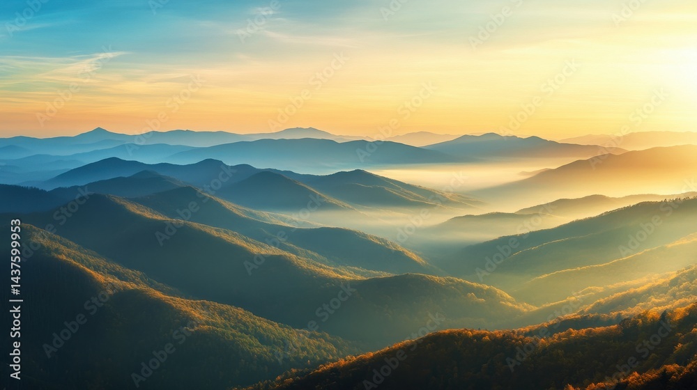 Obraz premium sunset in the mountains