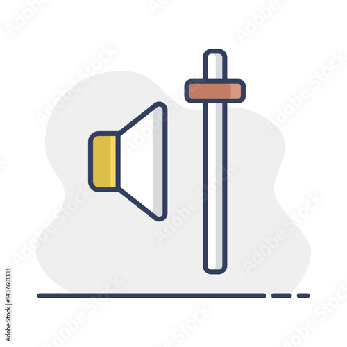 Audio volume slider control vector icon