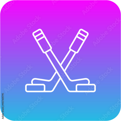 Canvas Print Ice Hockey Icon