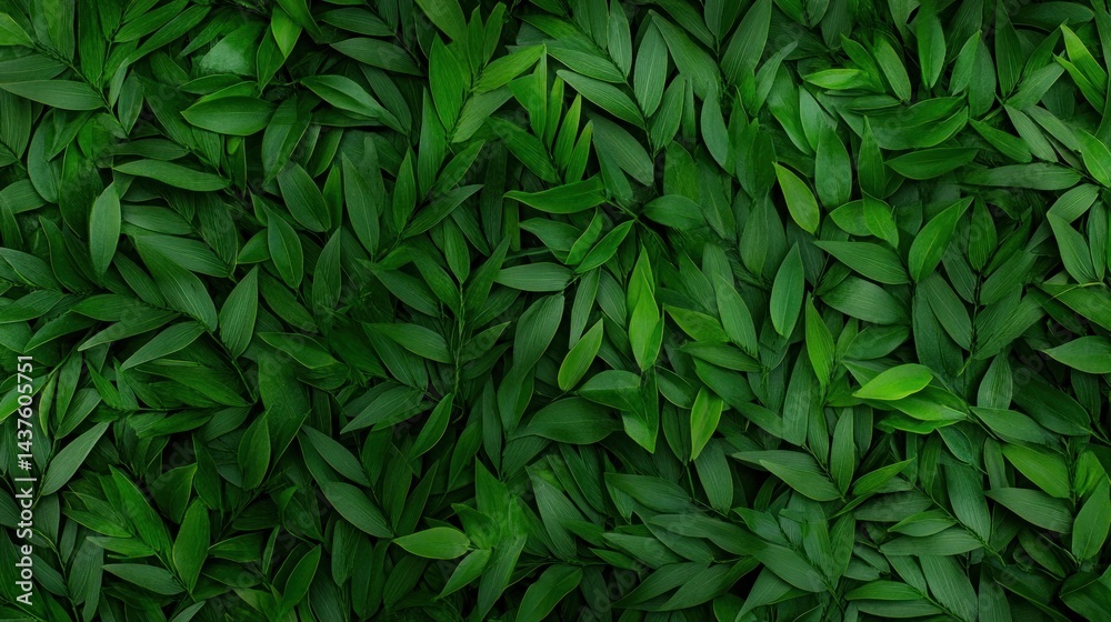 Lush Green Foliage: A Textured Tapestry of Nature's Green