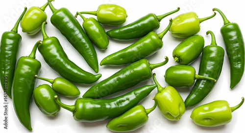 Fresh Green Chili Peppers HighResolution Food Photo