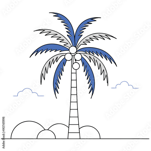 Evergreen and Tropical Trees Collection douglas fir tree, yew tree, juniper, larch, hemlock, banana, papaya, mango, cypress, coconut-palm