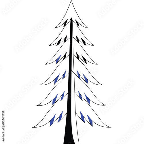 Evergreen and Tropical Trees Collection douglas fir tree, yew tree, juniper, larch, hemlock, banana, papaya, mango, cypress, coconut-palm