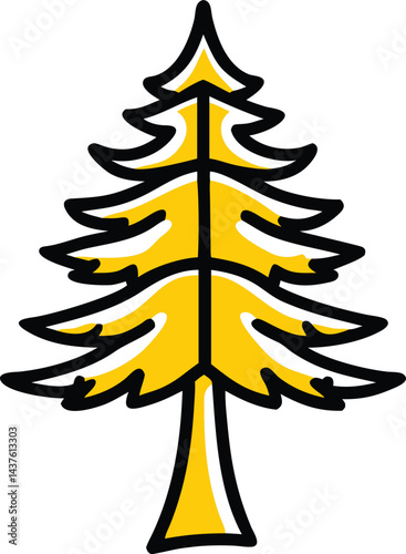 Evergreen and Tropical Trees Collection douglas fir tree, yew tree, juniper, larch, hemlock, banana, papaya, mango, cypress, coconut-palm
