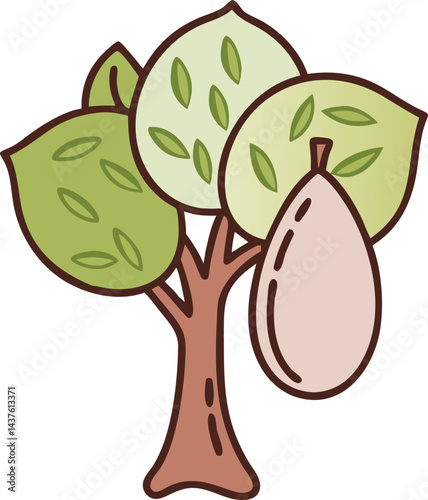 Evergreen and Tropical Trees Collection douglas fir tree, yew tree, juniper, larch, hemlock, banana, papaya, mango, cypress, coconut-palm