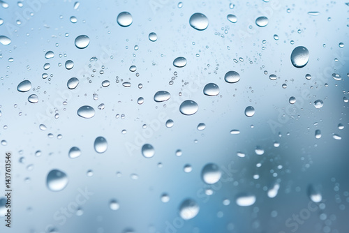 A pattern of water droplets on blue background creating a modern and artistic look for backgrounds or textiles