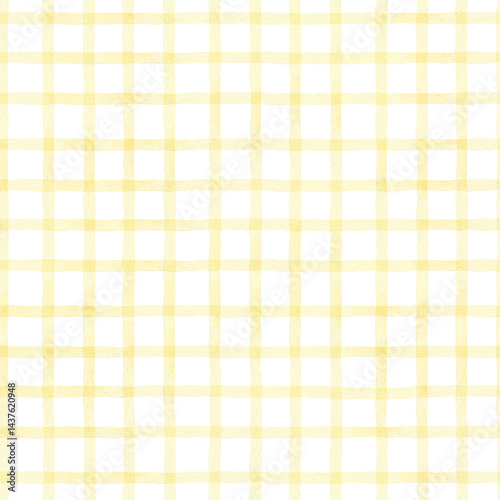 Butter Yellow Checkered Pattern