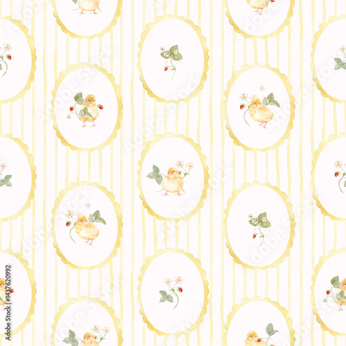 Vintage Floral Chick Pattern