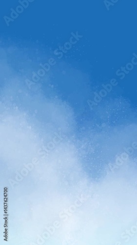 Abstract blue sky watercolor vetical looping animation background