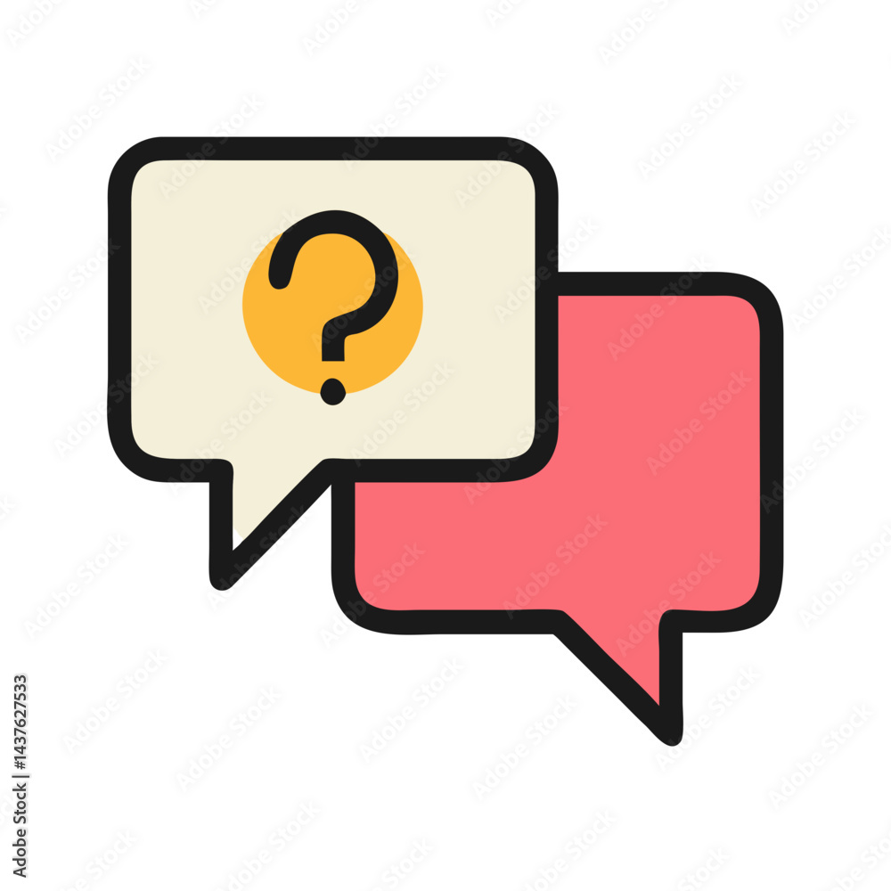 Colorful Question Marks in Chat Bubbles - Modern FAQ Icon Set Colorful Question Marks in Chat Bubbles - Modern FAQ Icon Set