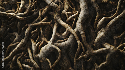 A pile of wood with many branches and twigs