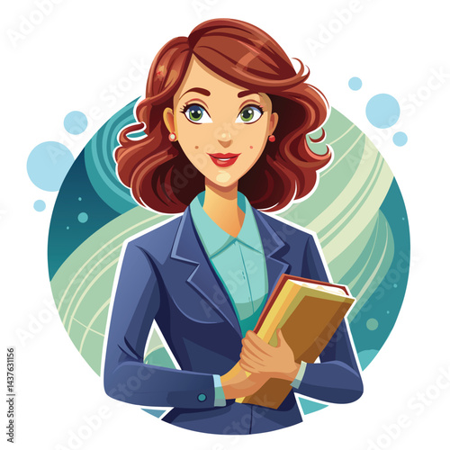 Professional Woman Holding Books