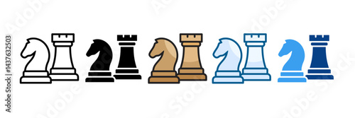 Chess Icon Set Multiple Style Collection