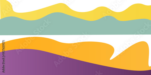 Modern elegant header footer for banner border and website design