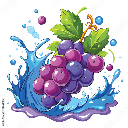 Fresh Grapes Splash