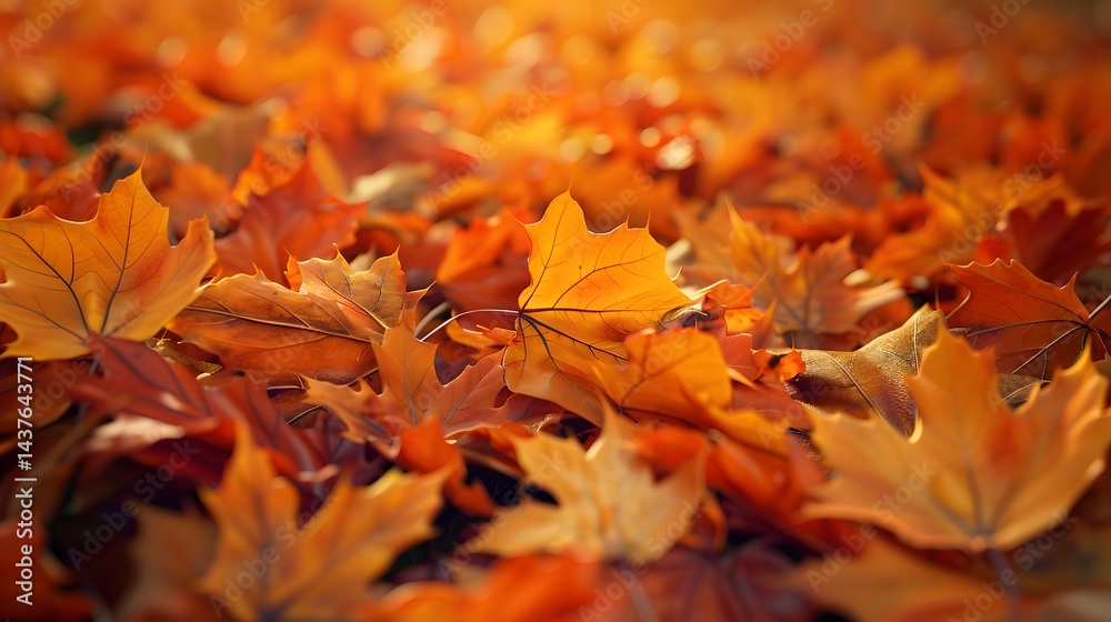 A pile of orange leaves on the ground A pile of orange leaves on the ground