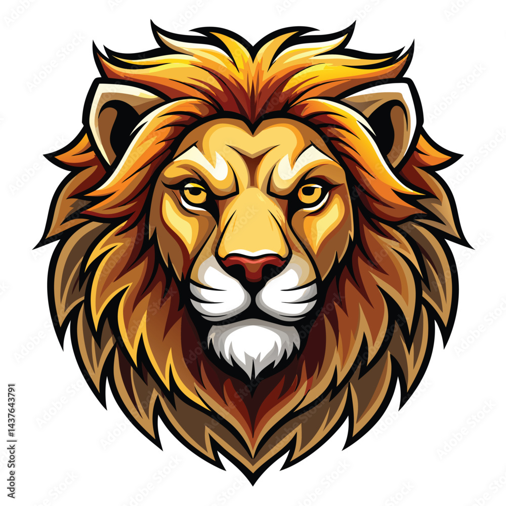 Obraz premium Majestic lion head illustration