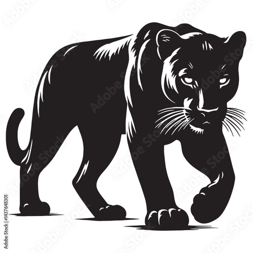 Professional panther silhouette vector for logos, marketing, and digital branding – panther silhouette – panther vector – panther illustration – silhouette of panther

