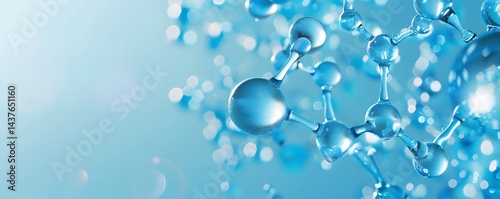 Wallpaper Mural A blue background with a cluster of blue spheres Torontodigital.ca