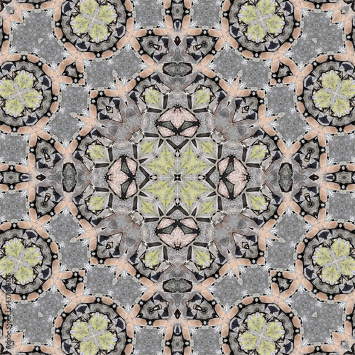 Seamless abstract pattern. Symmetrical texture. Square pattern art