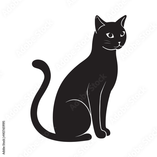 black cat vector