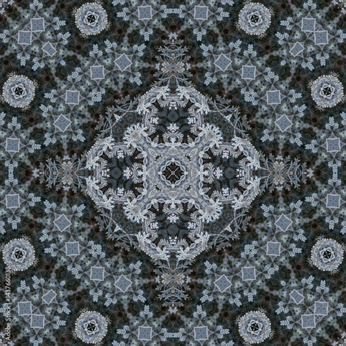 Seamless abstract pattern. Symmetrical texture. Square pattern art