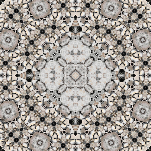 Seamless abstract pattern. Symmetrical texture. Square pattern art