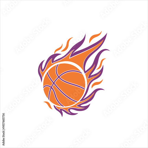 Basketball logo design vector