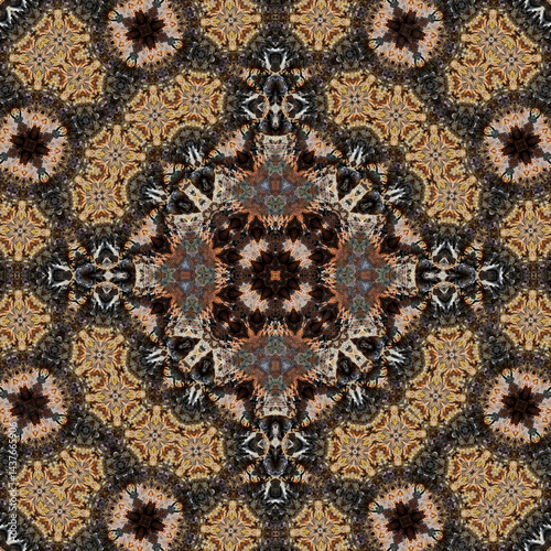 Seamless abstract pattern. Symmetrical texture. Square pattern art