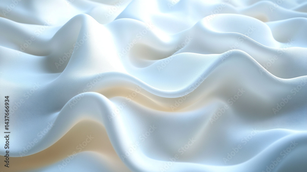 Smooth, flowing, white fabric folds, soft light. Smooth, flowing, white fabric folds, soft light.