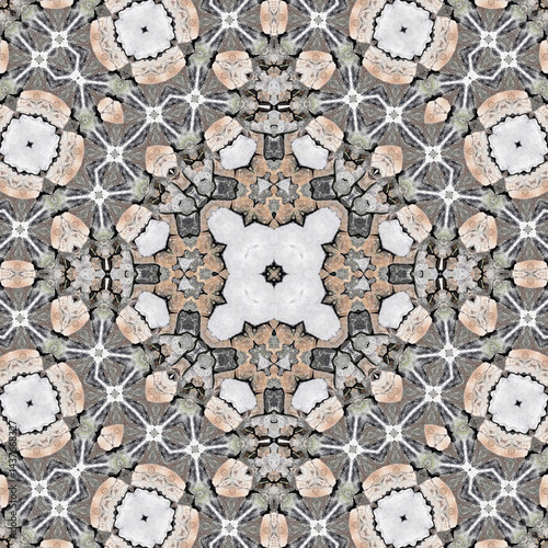 Seamless abstract pattern. Symmetrical texture. Square pattern art
