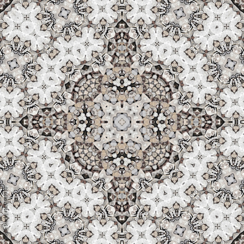 Seamless abstract pattern. Symmetrical texture. Square pattern art
