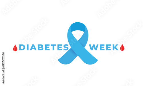 Diabetes Week. background, banner, card, poster, template. Vector illustration.