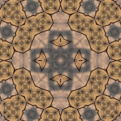 Seamless abstract pattern. Symmetrical texture. Square pattern art