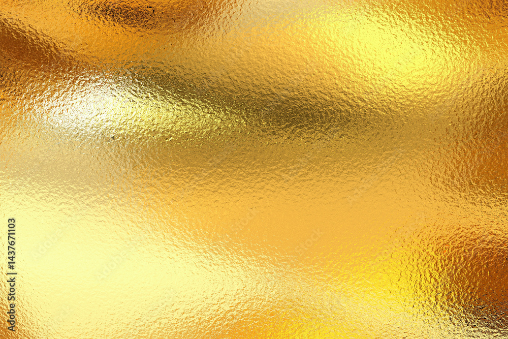 Brushed gold metallic wall with scratched surface, abstract texture background