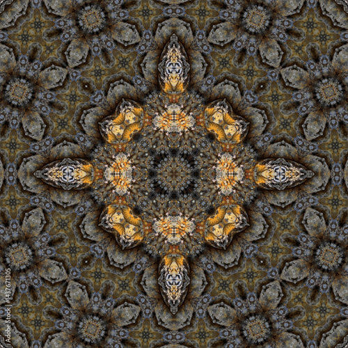 Seamless abstract pattern. Symmetrical texture. Square pattern art