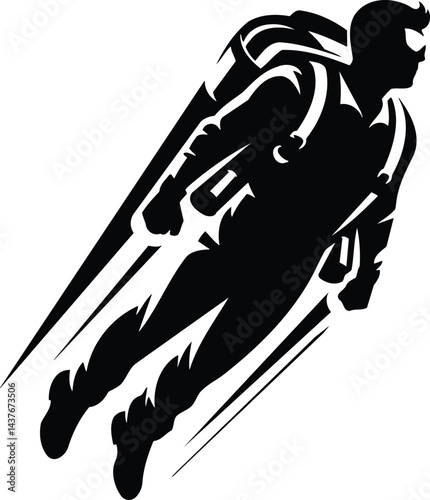 Flying Person Symbol