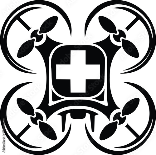 Drone With Medical Cross