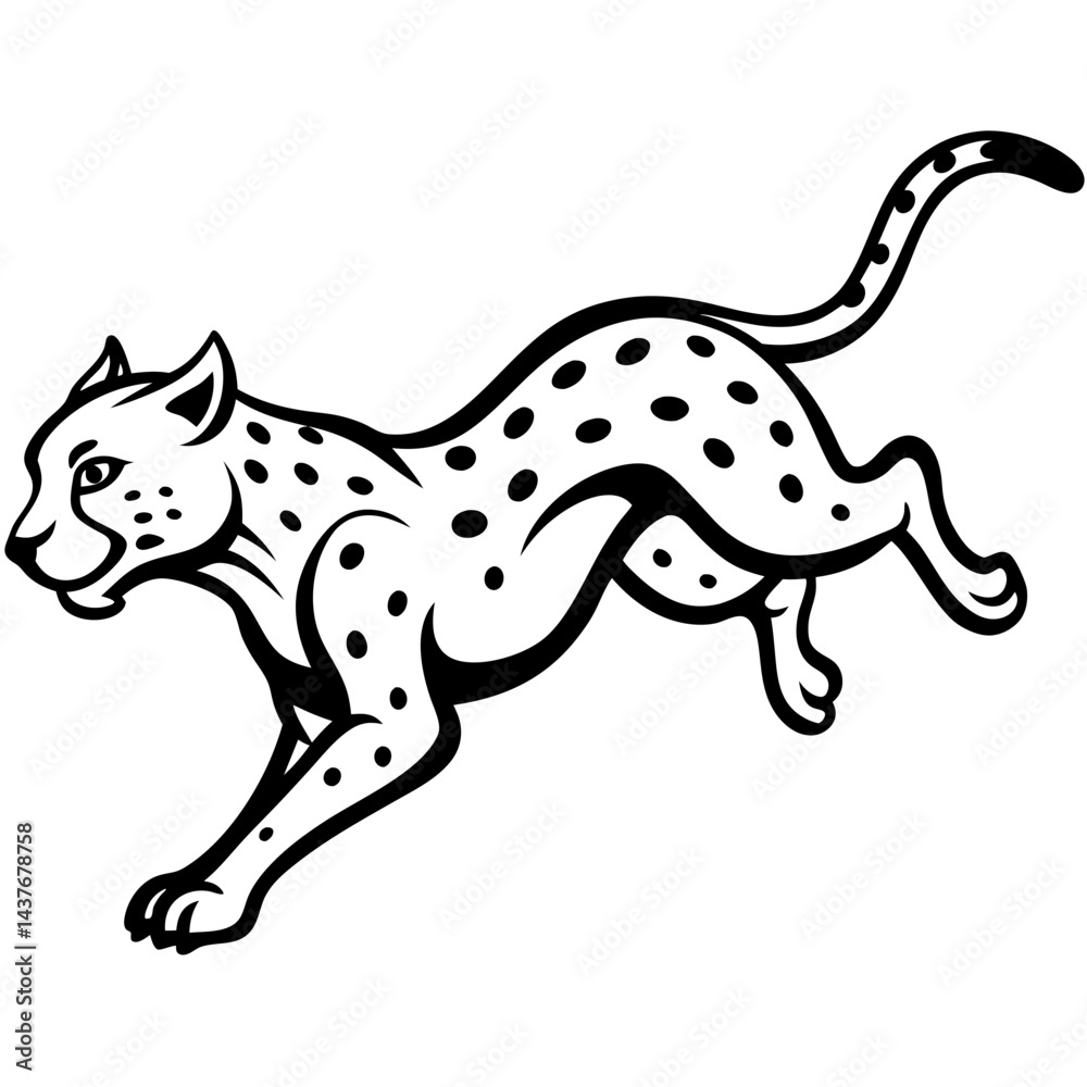 Fototapeta premium vector illustration of a cheetah
