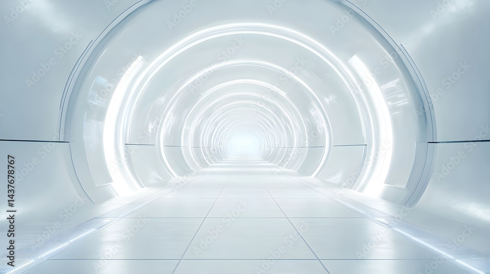 Obraz premium Minimalistic futuristic white abstract tech background