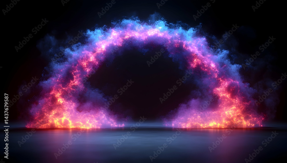 Obraz premium Abstract glowing archway design