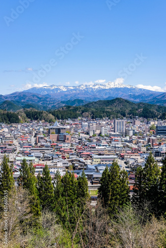 岐阜県飛騨高山と山の風景